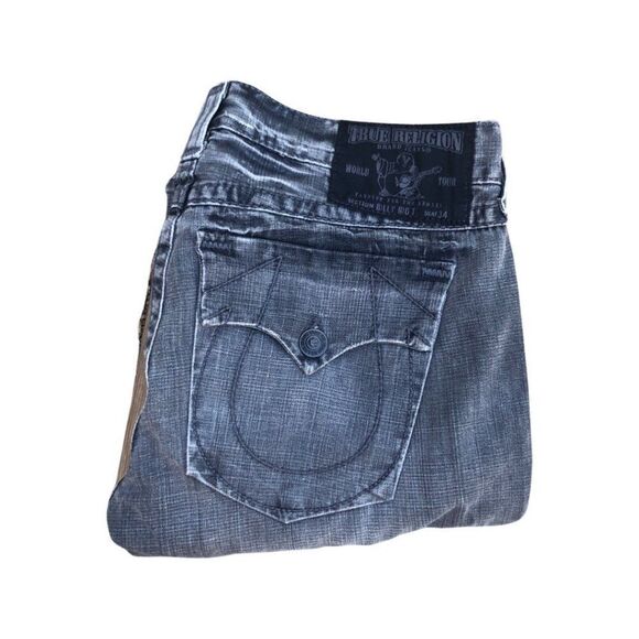 TRUE Religion Jeans Size 38 BILLY BIG T Gray - Picture 9 of 13